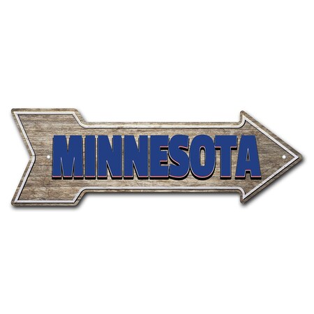 Minnesota Arrow Sign Funny Home Decor 36in Wide